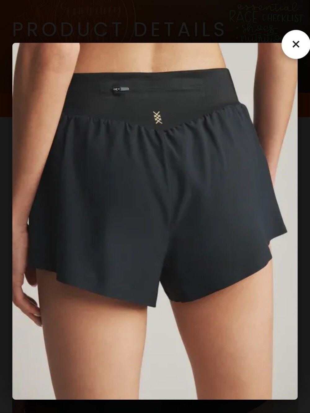 RHONE Breakaway Shorts 3" Black Gold Trim Size Large - Picture 4 of 13